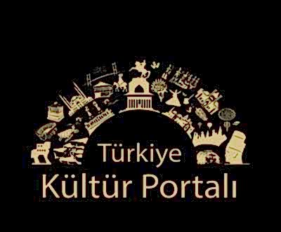 Türkiye Kültür Portalı Füme Zemin Üzerine Altın Rengi Logosu