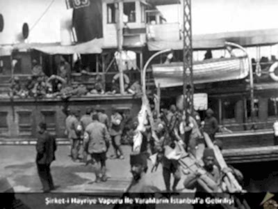 Şirket-i Hayriye Vapuru ile Yaralıların İstanbul'a Getirilişi